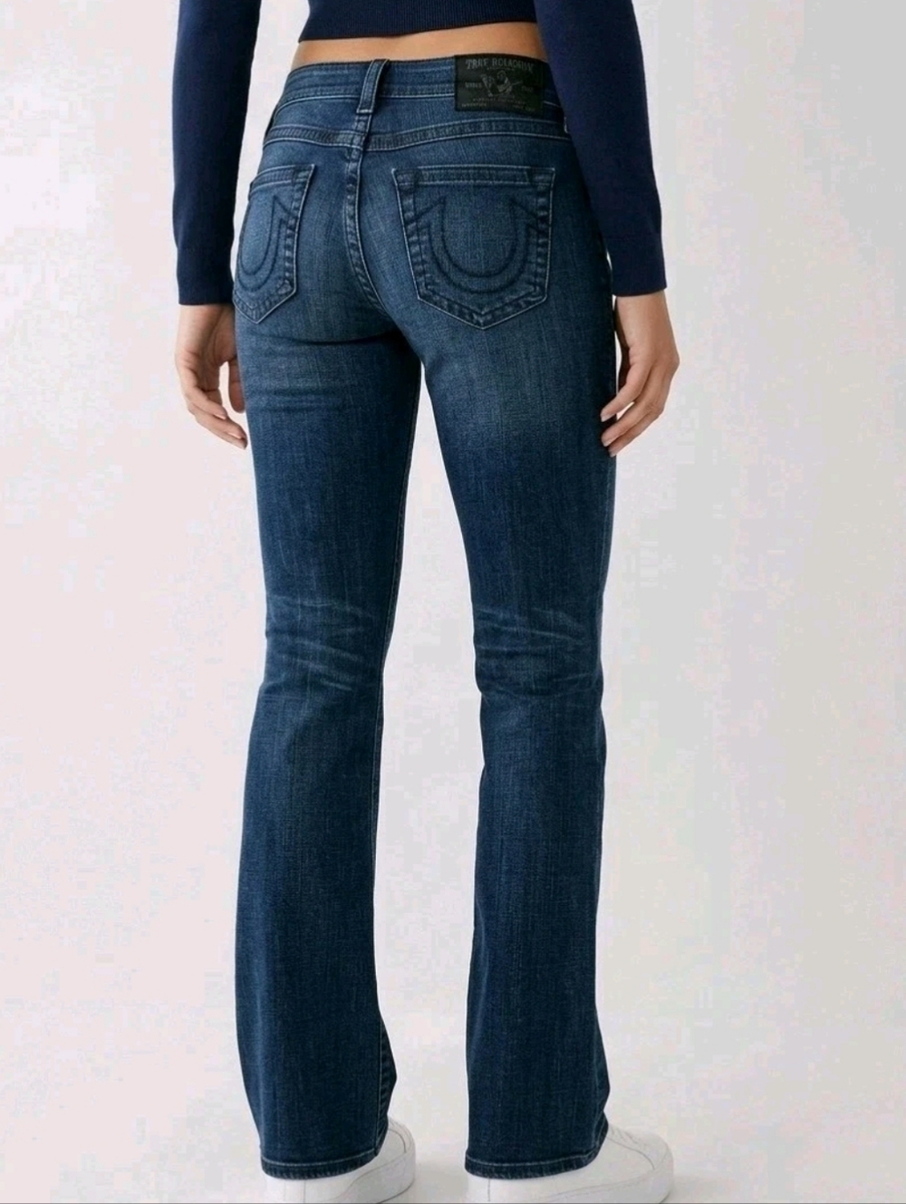 True Religion Jeans Womens 29 Blue Becca Mid Rise Bootcut Stretch Medium Wash